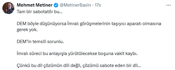 Metiner'den Çarpıcı Yorumlar ve Uyarılar