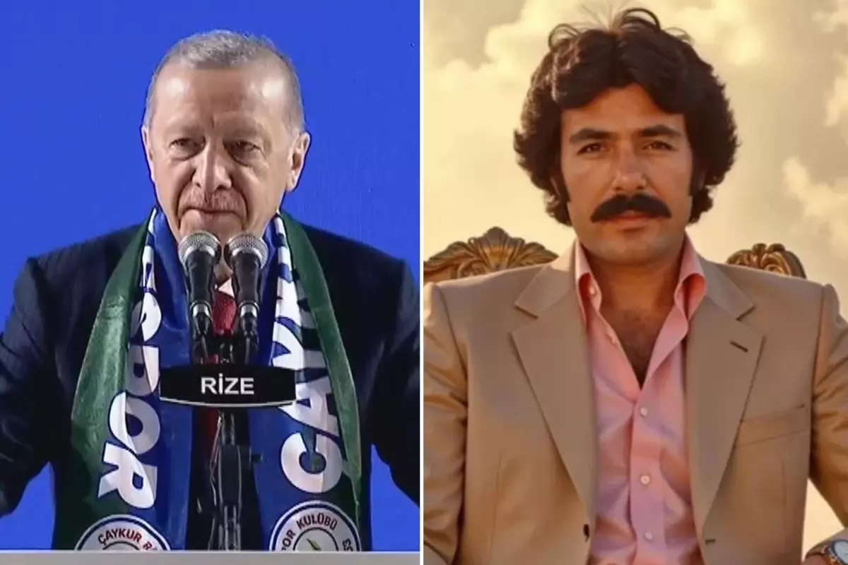 Erdoğan'ın Rize'deki İl Kongresinde Ferdi Tayfur'a Vefa