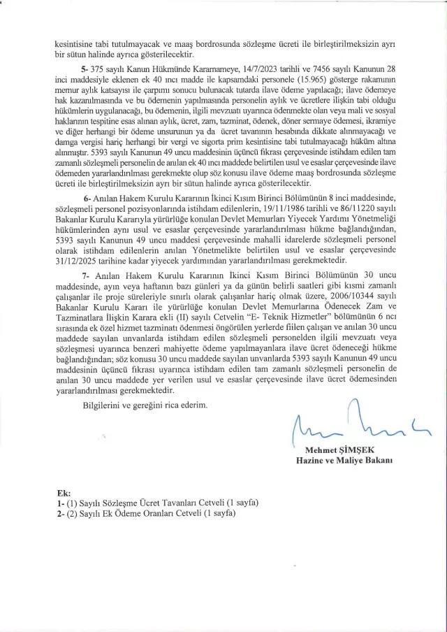 Resmi Bilgiler ve Tavan Ücretleri