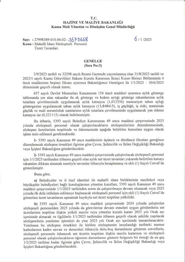Sözleşmeli Personeller İçin Zam Oranı Belli Oldu